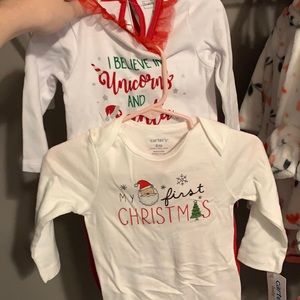 New with tags 6 and 6-9 month baby’s first Christmas sets